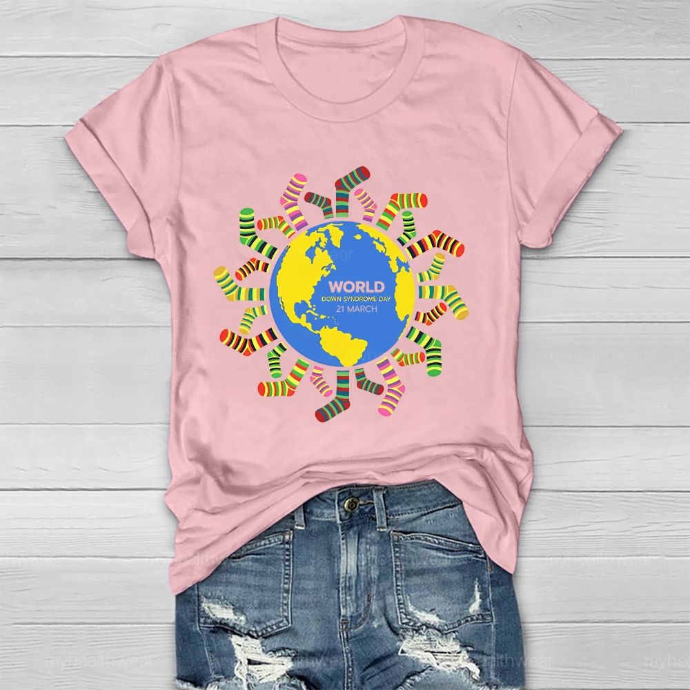 World Down Syndrome Day March 21 Healthwear T-shirt
