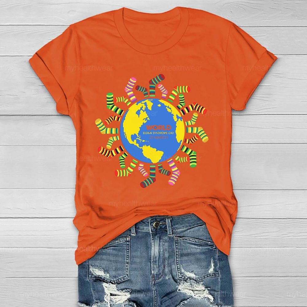 World Down Syndrome Day March 21 Healthwear T-shirt