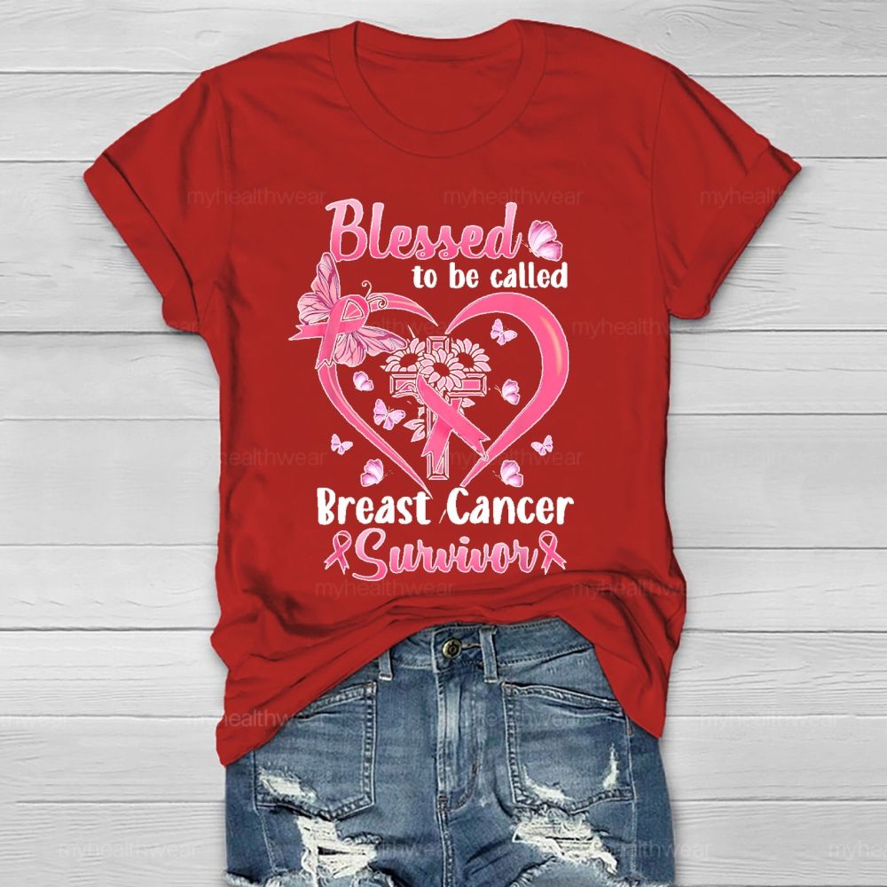 Blessed To Be Called Breast Cancer Survivor Healthwear T-shirt