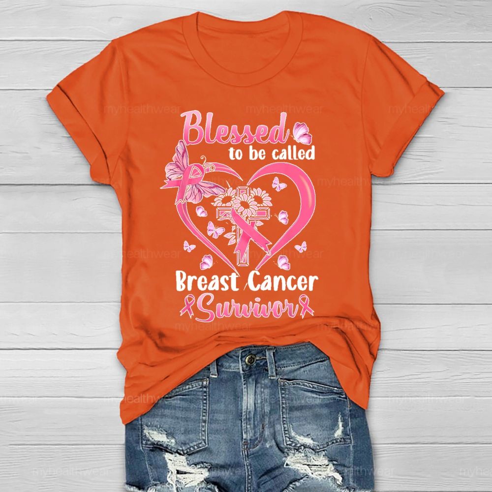 Blessed To Be Called Breast Cancer Survivor Healthwear T-shirt