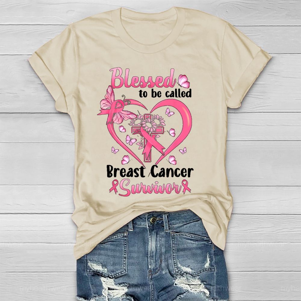 Blessed To Be Called Breast Cancer Survivor Healthwear T-shirt