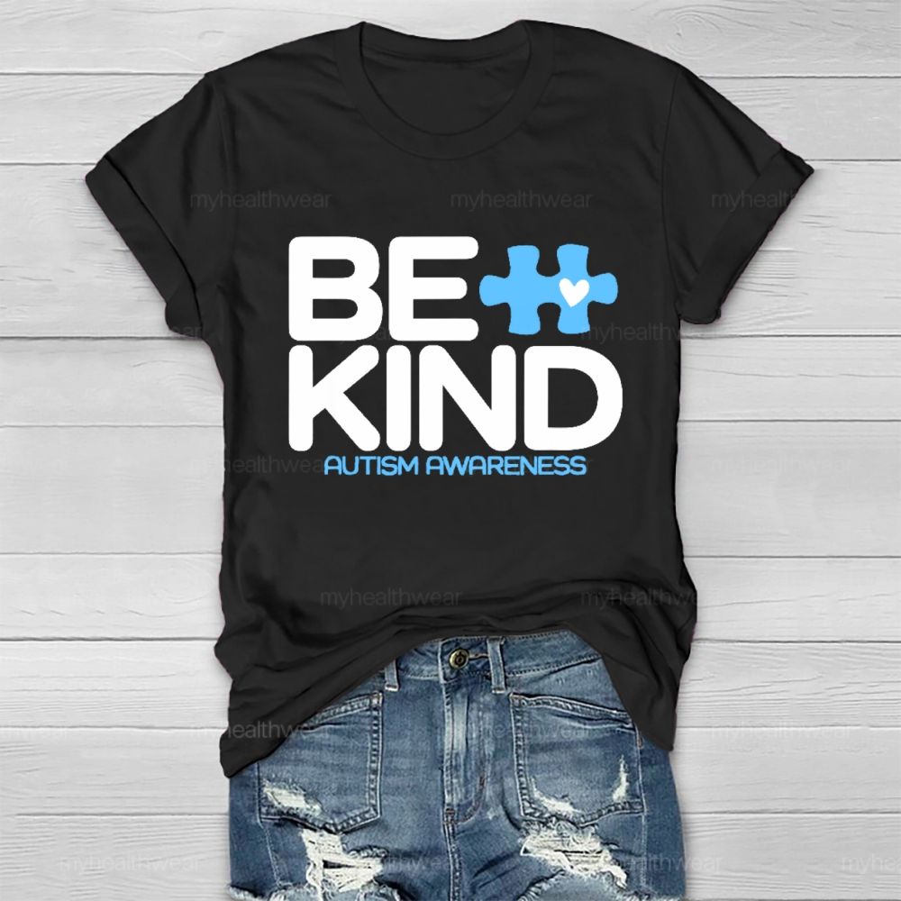 Be Kind Autism Awareness Puzzle Healthwear T-shirt