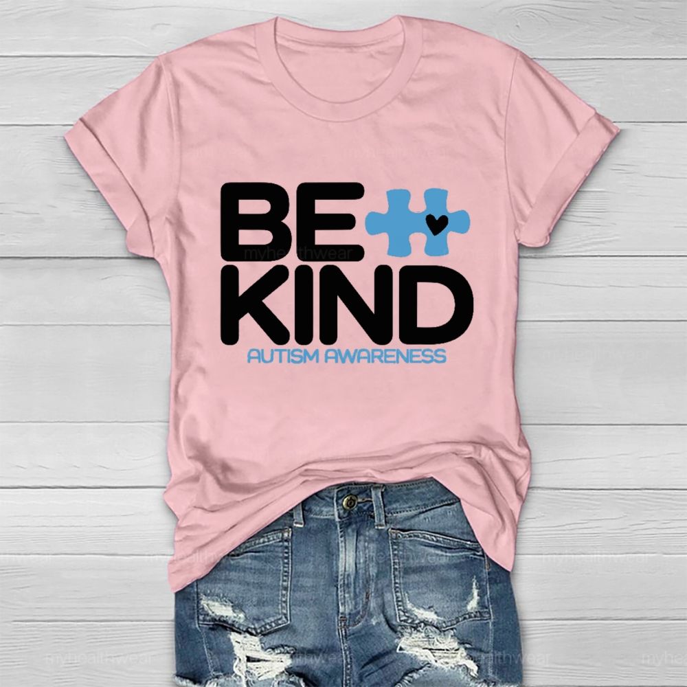 Be Kind Autism Awareness Puzzle Healthwear T-shirt