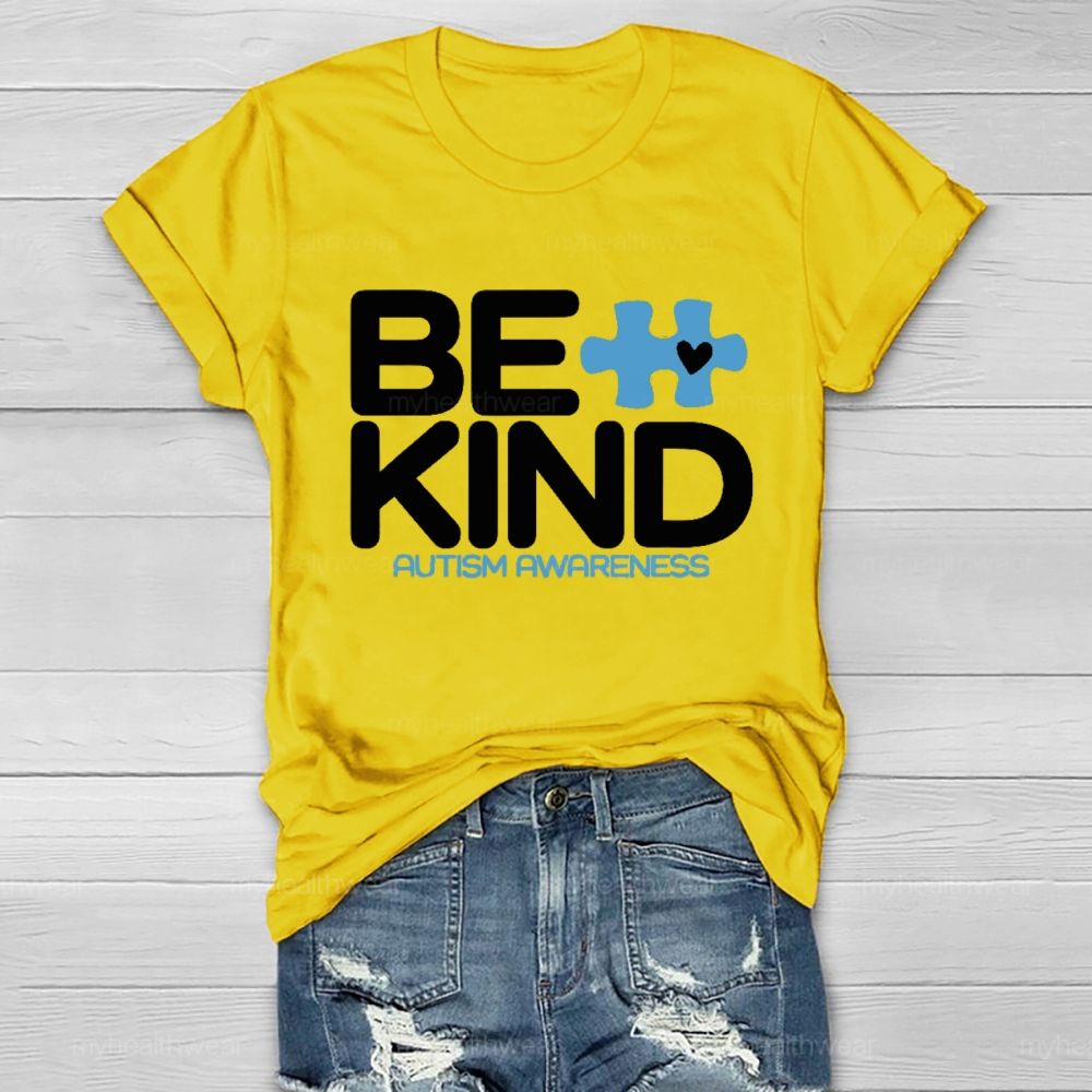 Be Kind Autism Awareness Puzzle Healthwear T-shirt