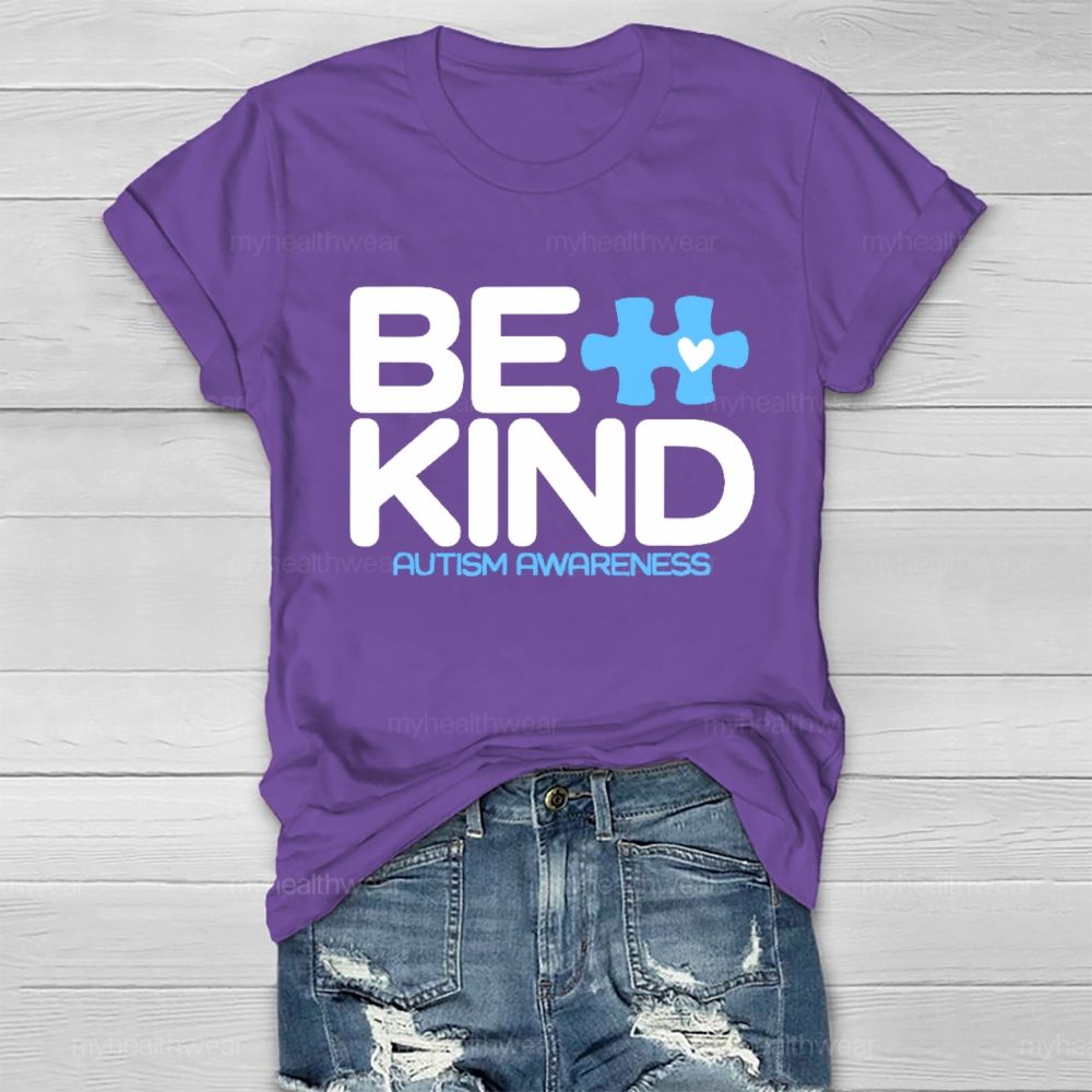 Be Kind Autism Awareness Puzzle Healthwear T-shirt