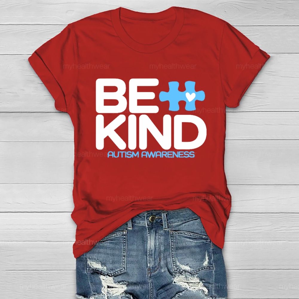 Be Kind Autism Awareness Puzzle Healthwear T-shirt
