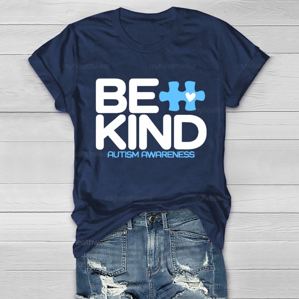 Be Kind Autism Awareness Puzzle Healthwear T-shirt
