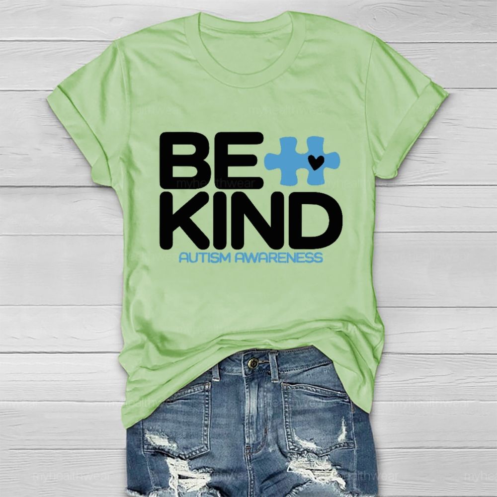 Be Kind Autism Awareness Puzzle Healthwear T-shirt
