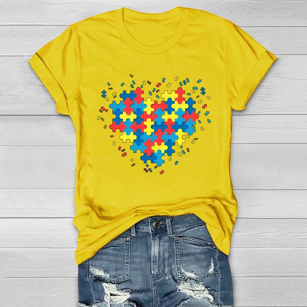 Puzzle Heart Autism Healthwear T-shirt