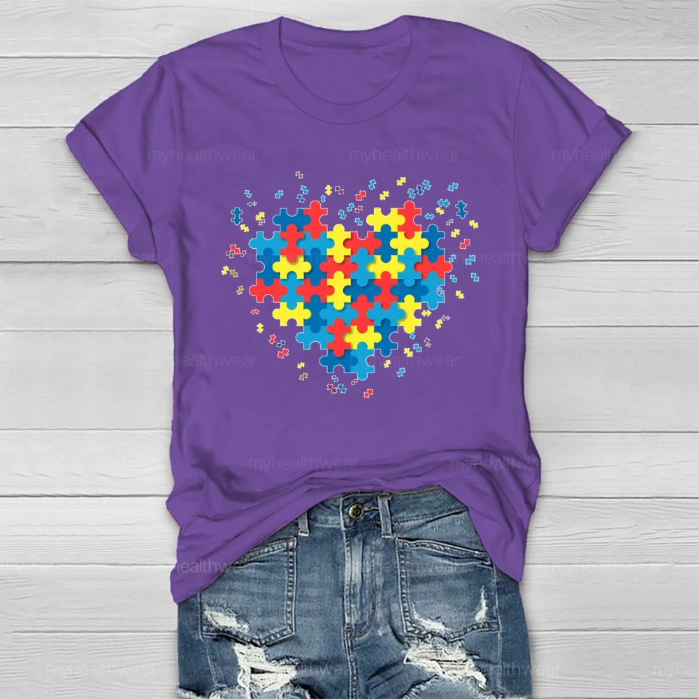Puzzle Heart Autism Healthwear T-shirt