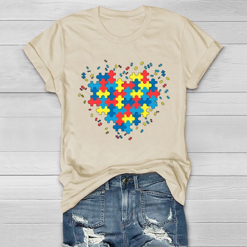 Puzzle Heart Autism Healthwear T-shirt