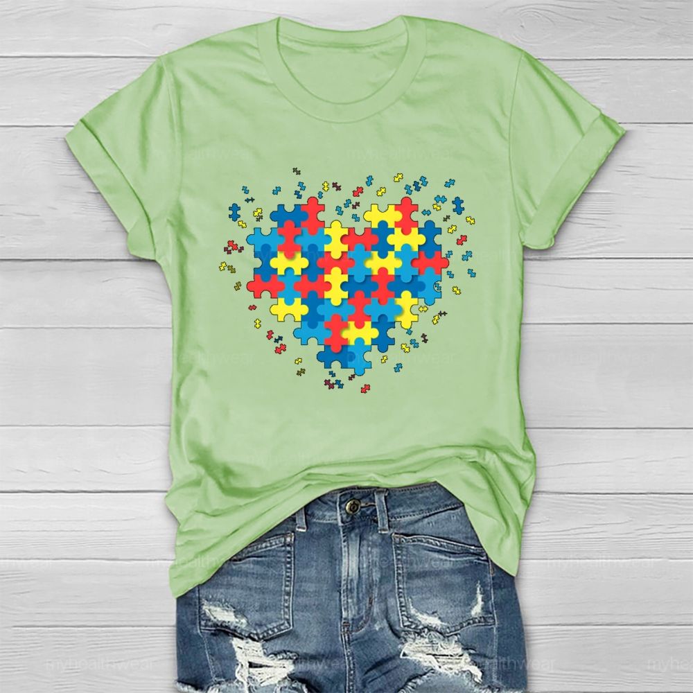 Puzzle Heart Autism Healthwear T-shirt