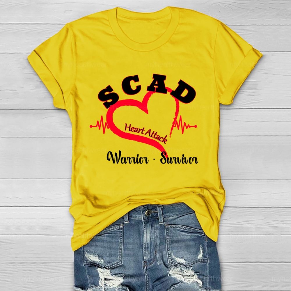 Scad Heart Attack Warrior Survivor Healthwear T-shirt