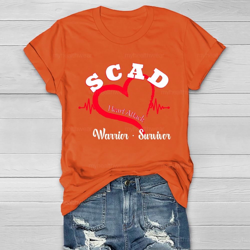 Scad Heart Attack Warrior Survivor Healthwear T-shirt