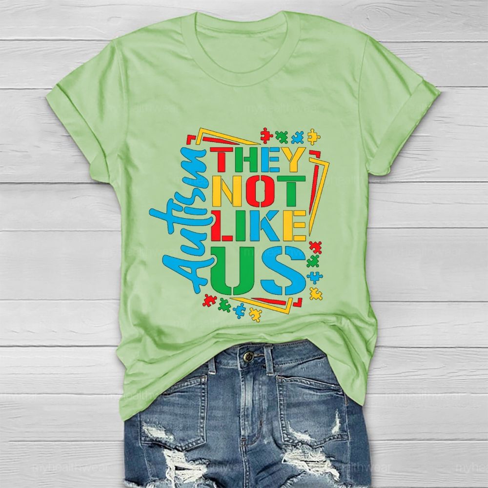 Autism-They Not Like Us Healthwear T-shirt