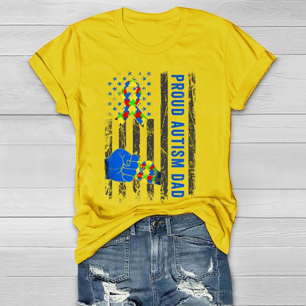 Proud Autism Dad Healthwear T-shirt