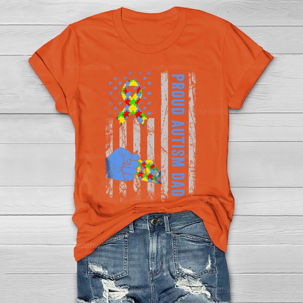 Proud Autism Dad Healthwear T-shirt