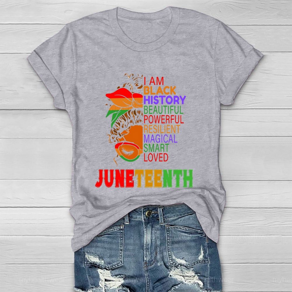 I Am Black History Powerful Beautiful Resilient Magical Healthwear T-shirt