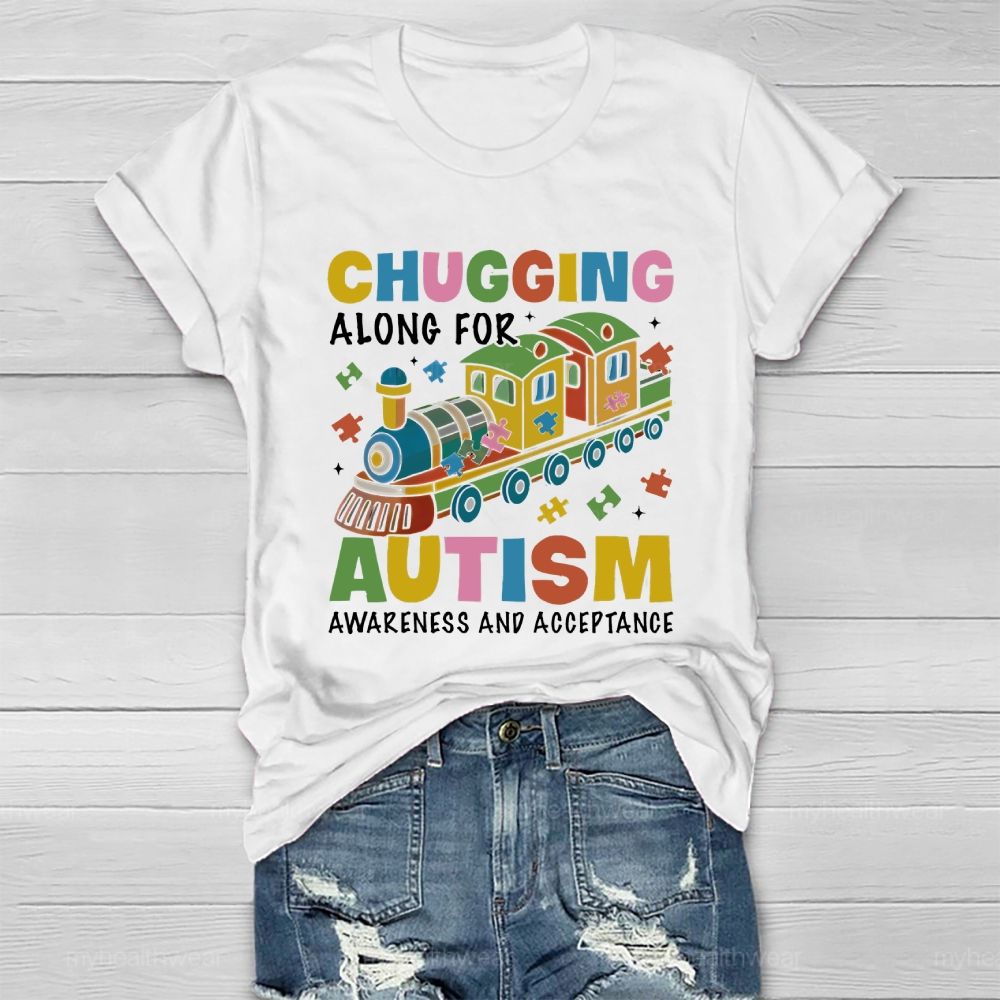 Chugging Along For Autism Awareness And Acceptance Healthwear T-shirt