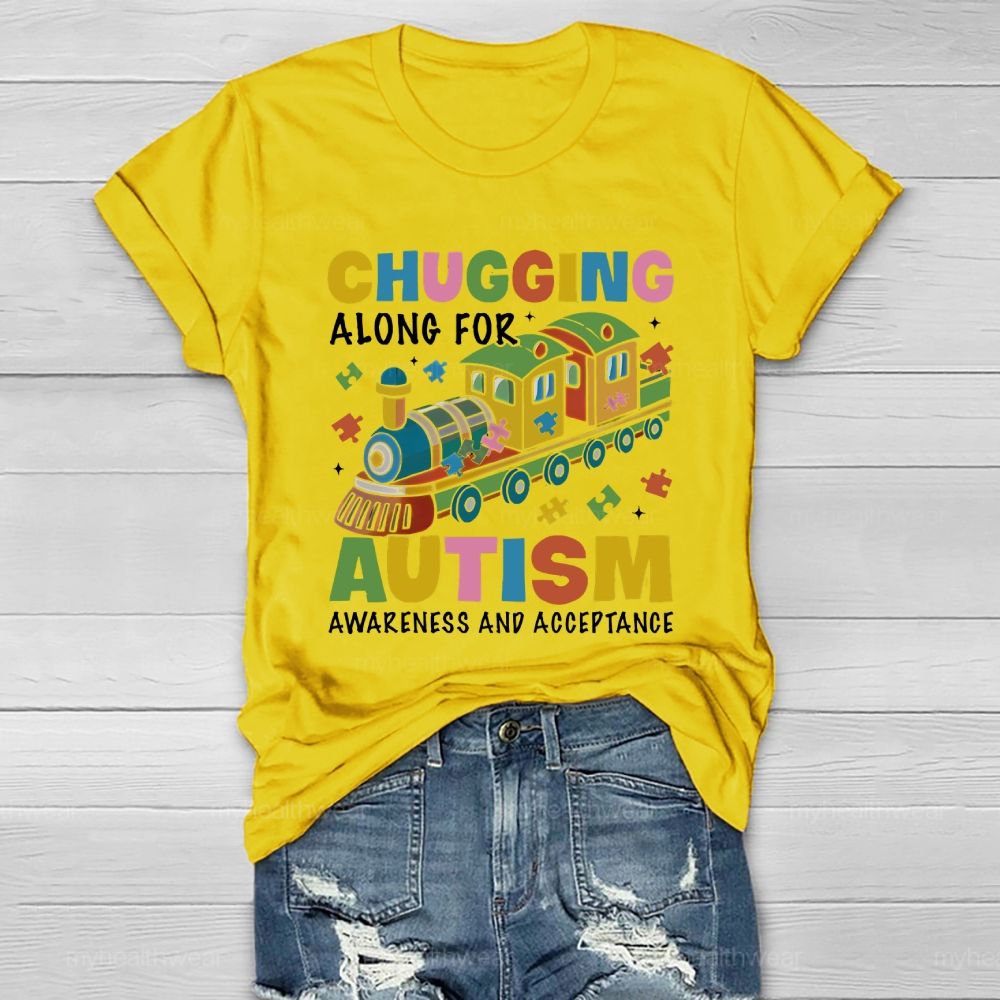 Chugging Along For Autism Awareness And Acceptance Healthwear T-shirt