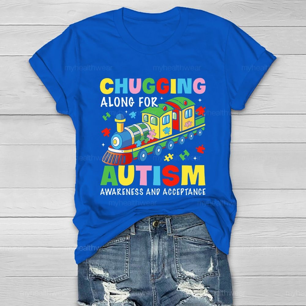 Chugging Along For Autism Awareness And Acceptance Healthwear T-shirt