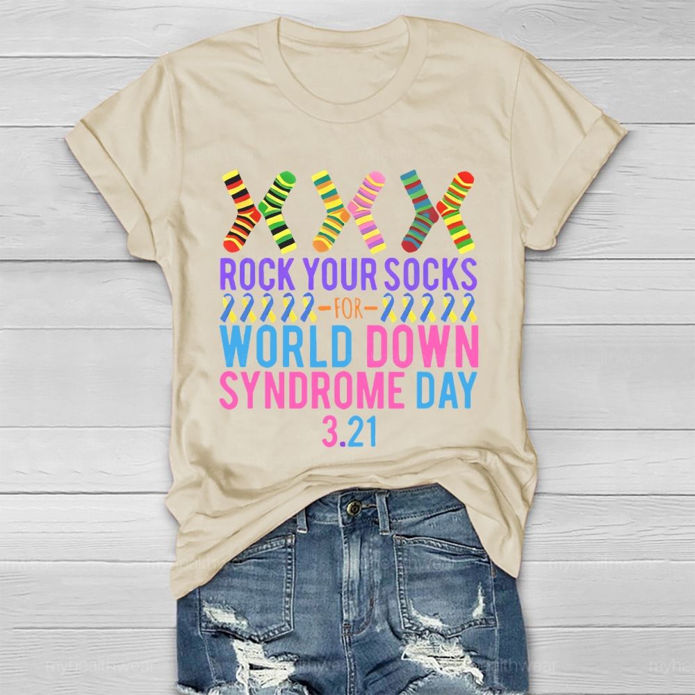 Rock Your Socks Down Syndrome Awareness Day 3.21 Healthwear T-shirt