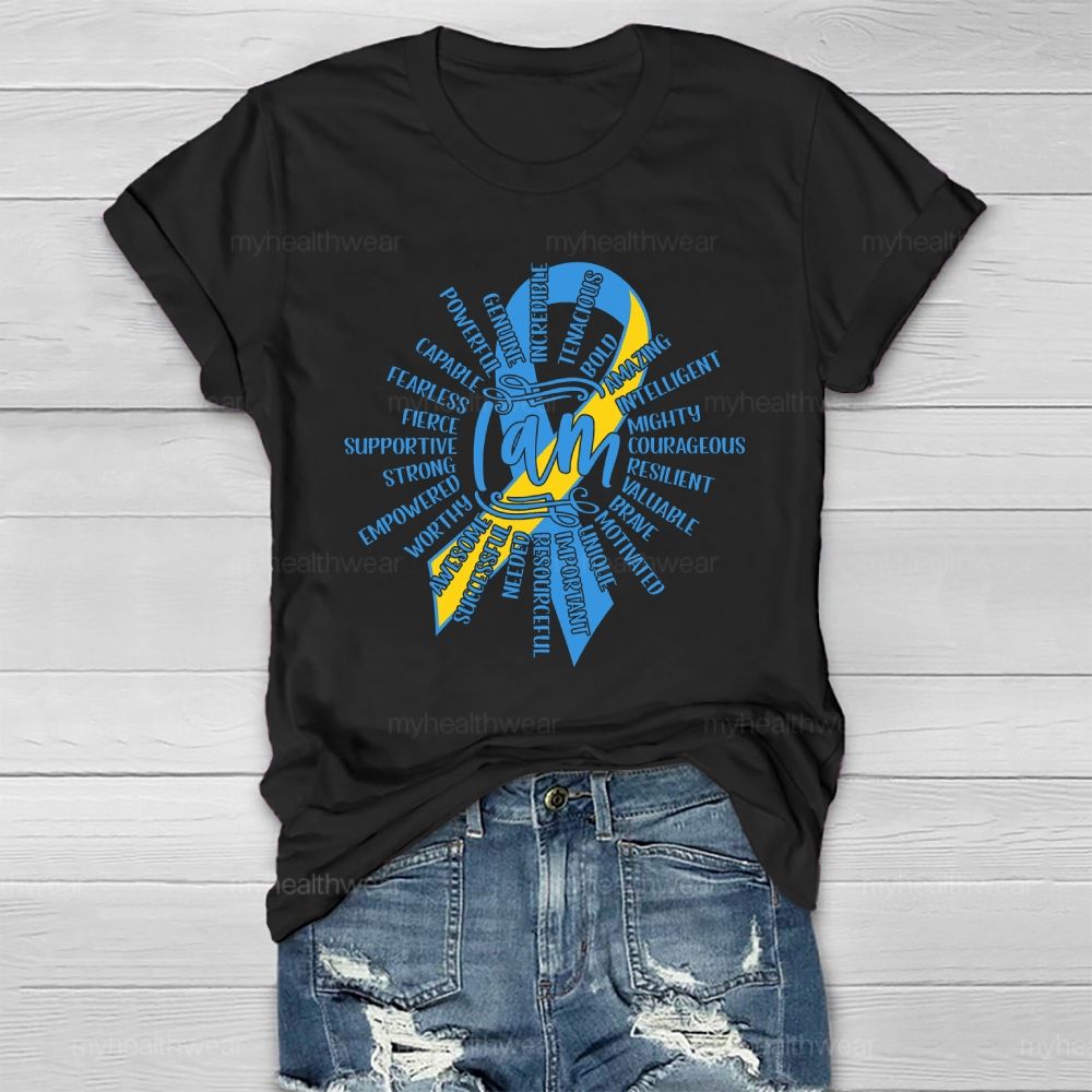 I Am Bold Powerful Down Syndrome Awareness Healthwear T-shirt