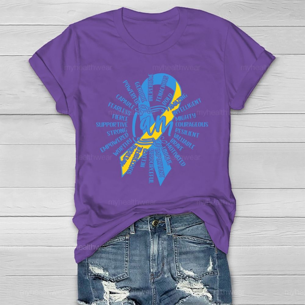 I Am Bold Powerful Down Syndrome Awareness Healthwear T-shirt