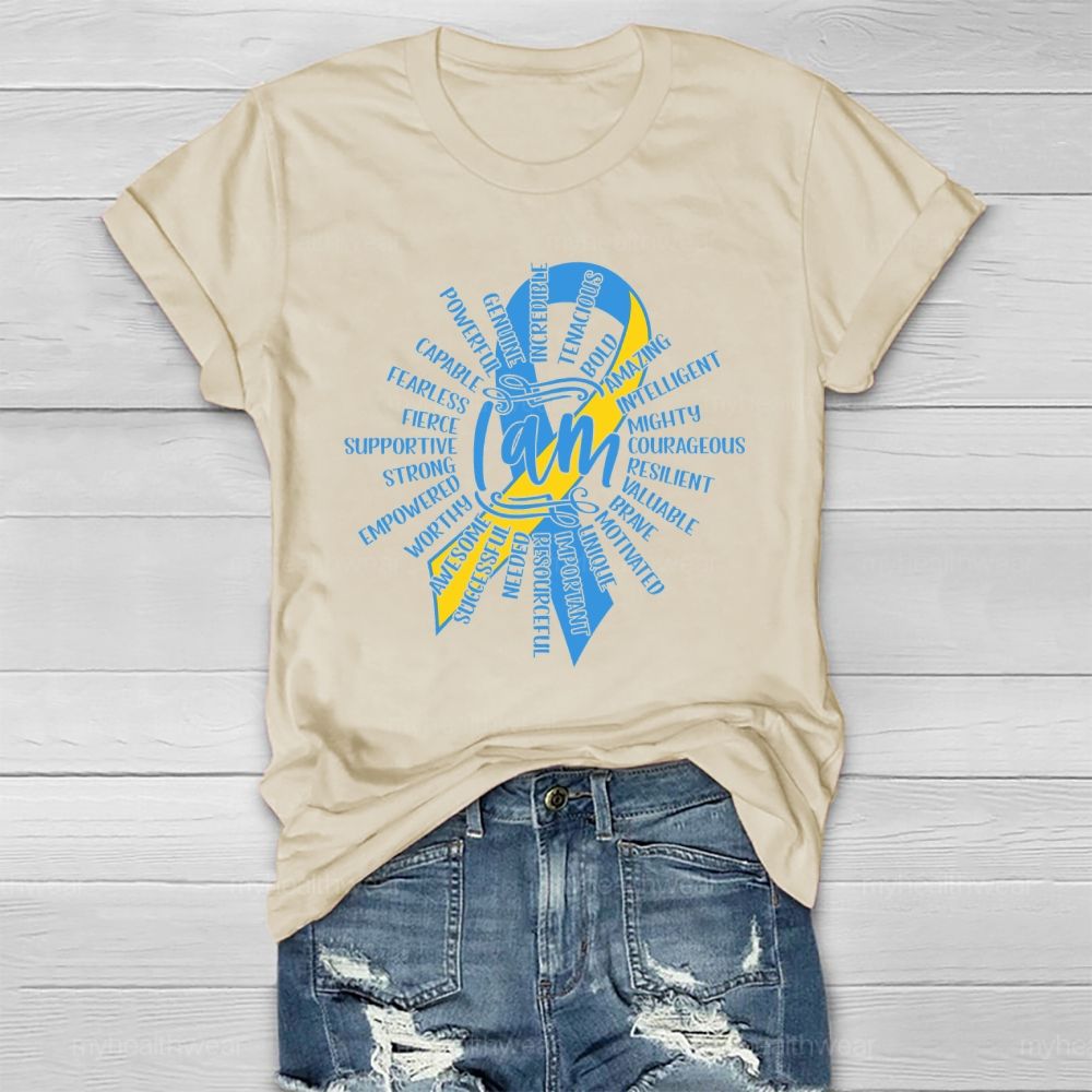 I Am Bold Powerful Down Syndrome Awareness Healthwear T-shirt