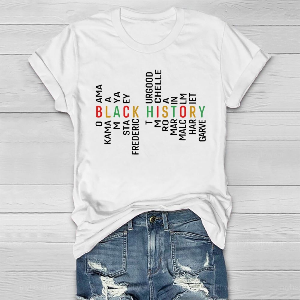 Black History Obama Kamala Maya Stacey Frederick Healthwear T-shirt