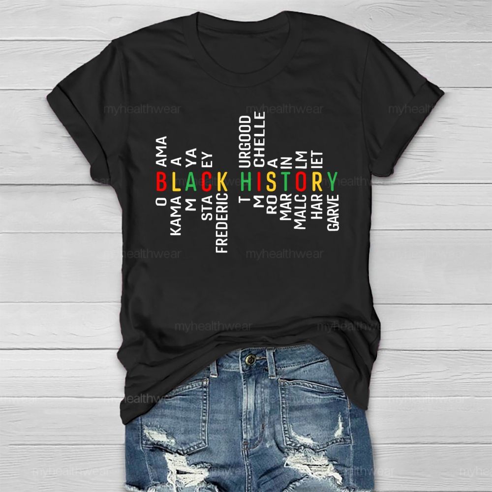 Black History Obama Kamala Maya Stacey Frederick Healthwear T-shirt