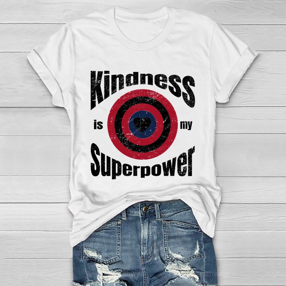 Kindness Is My Superpower Shield Healthwear T-shirt