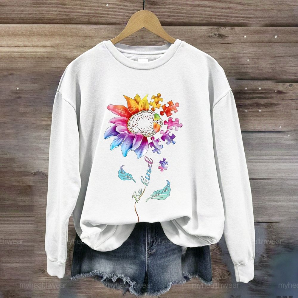 Be Kind Sunflower Puzzle Sweatshirt