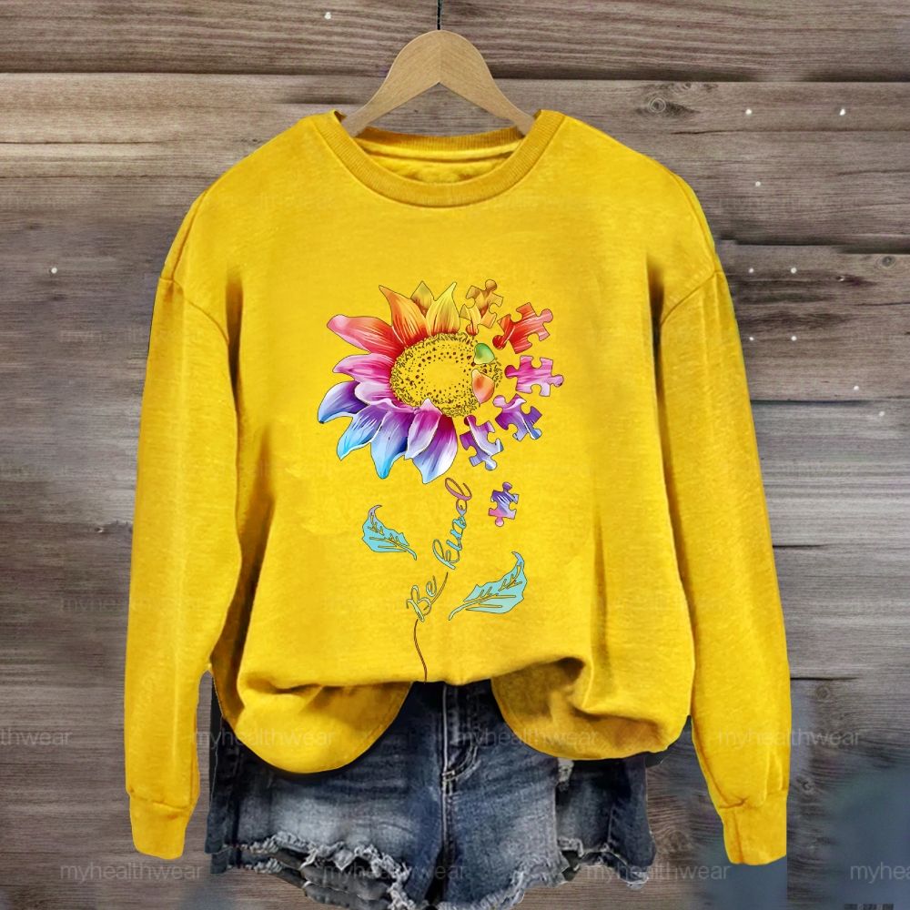Be Kind Sunflower Puzzle Sweatshirt
