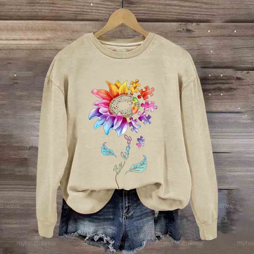 Be Kind Sunflower Puzzle Sweatshirt