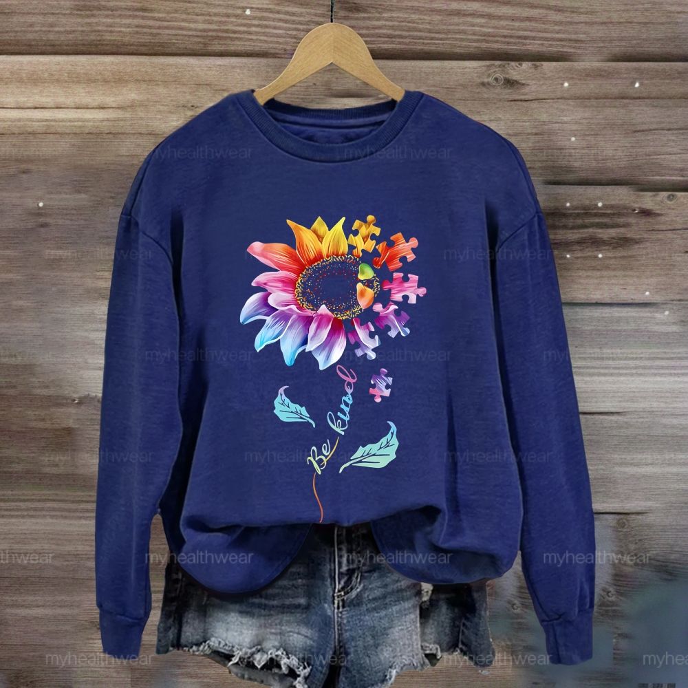 Be Kind Sunflower Puzzle Sweatshirt