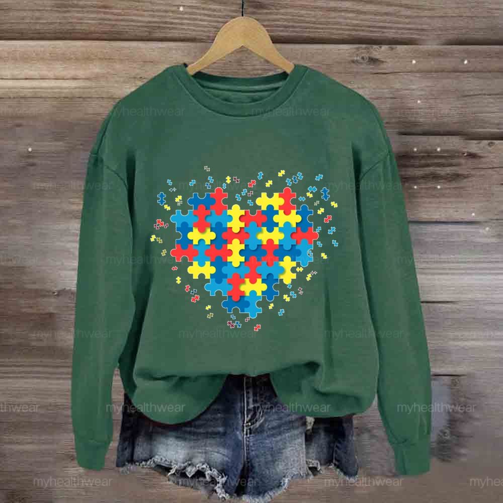 Puzzle Heart Autism Sweatshirt