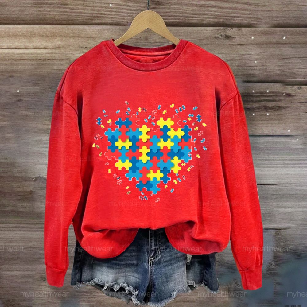 Puzzle Heart Autism Sweatshirt