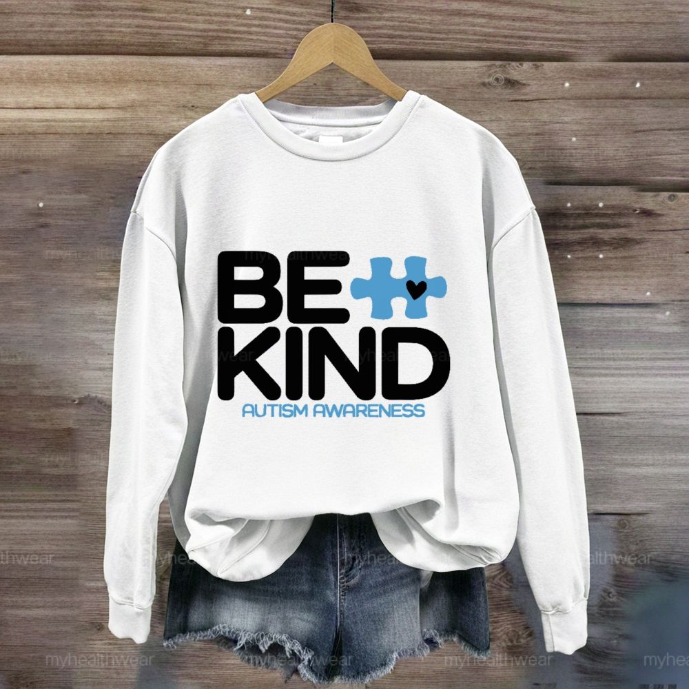 Be Kind Autism Awareness Puzzle Sweatshirt