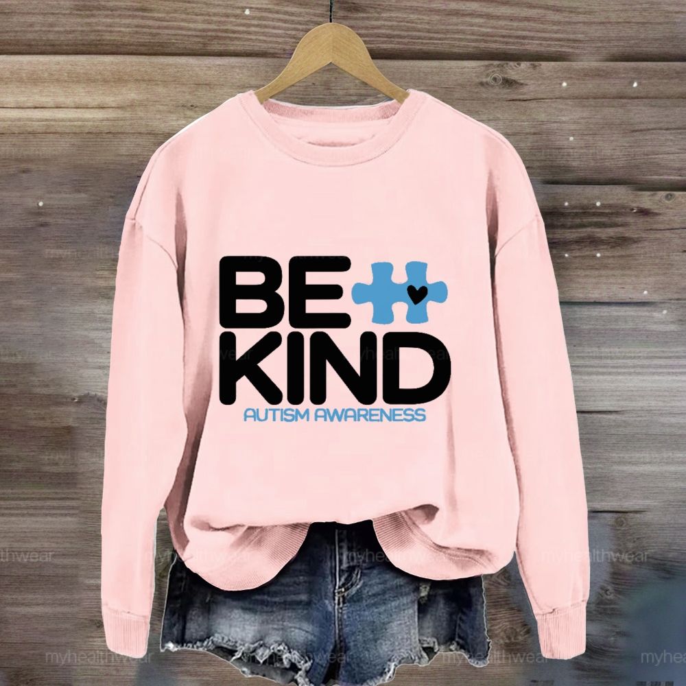 Be Kind Autism Awareness Puzzle Sweatshirt