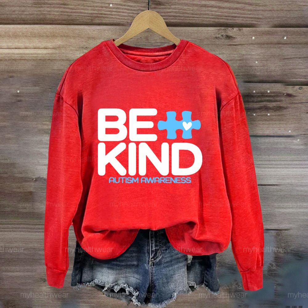 Be Kind Autism Awareness Puzzle Sweatshirt