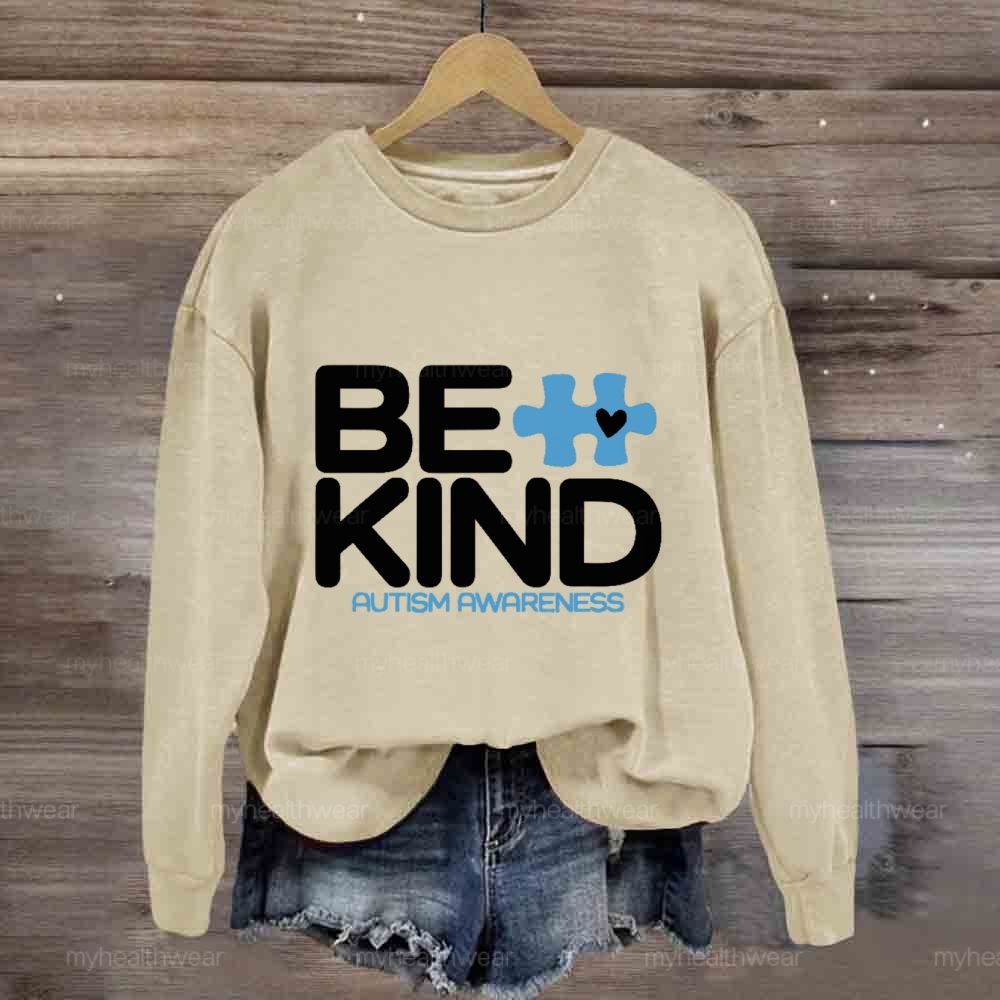 Be Kind Autism Awareness Puzzle Sweatshirt
