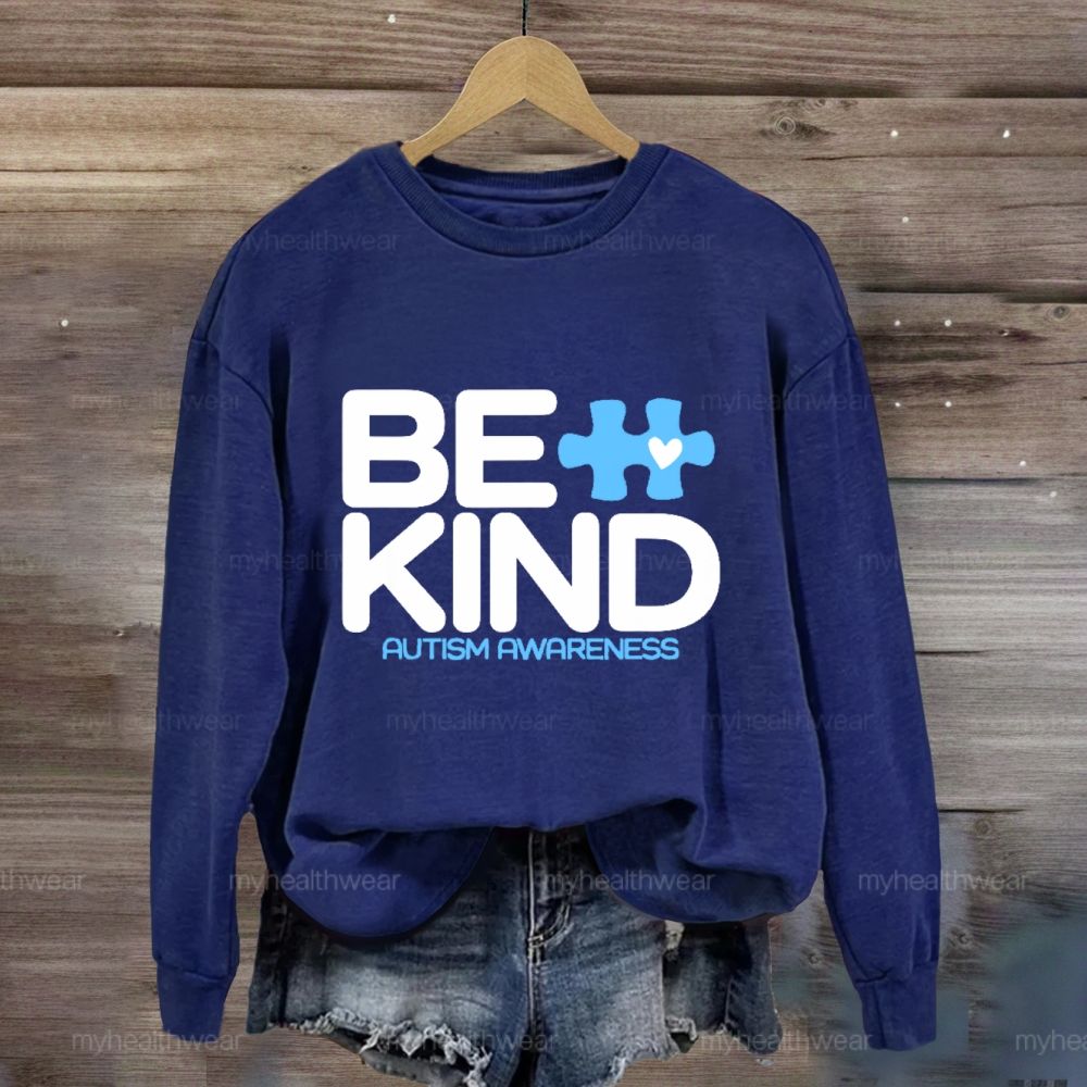 Be Kind Autism Awareness Puzzle Sweatshirt