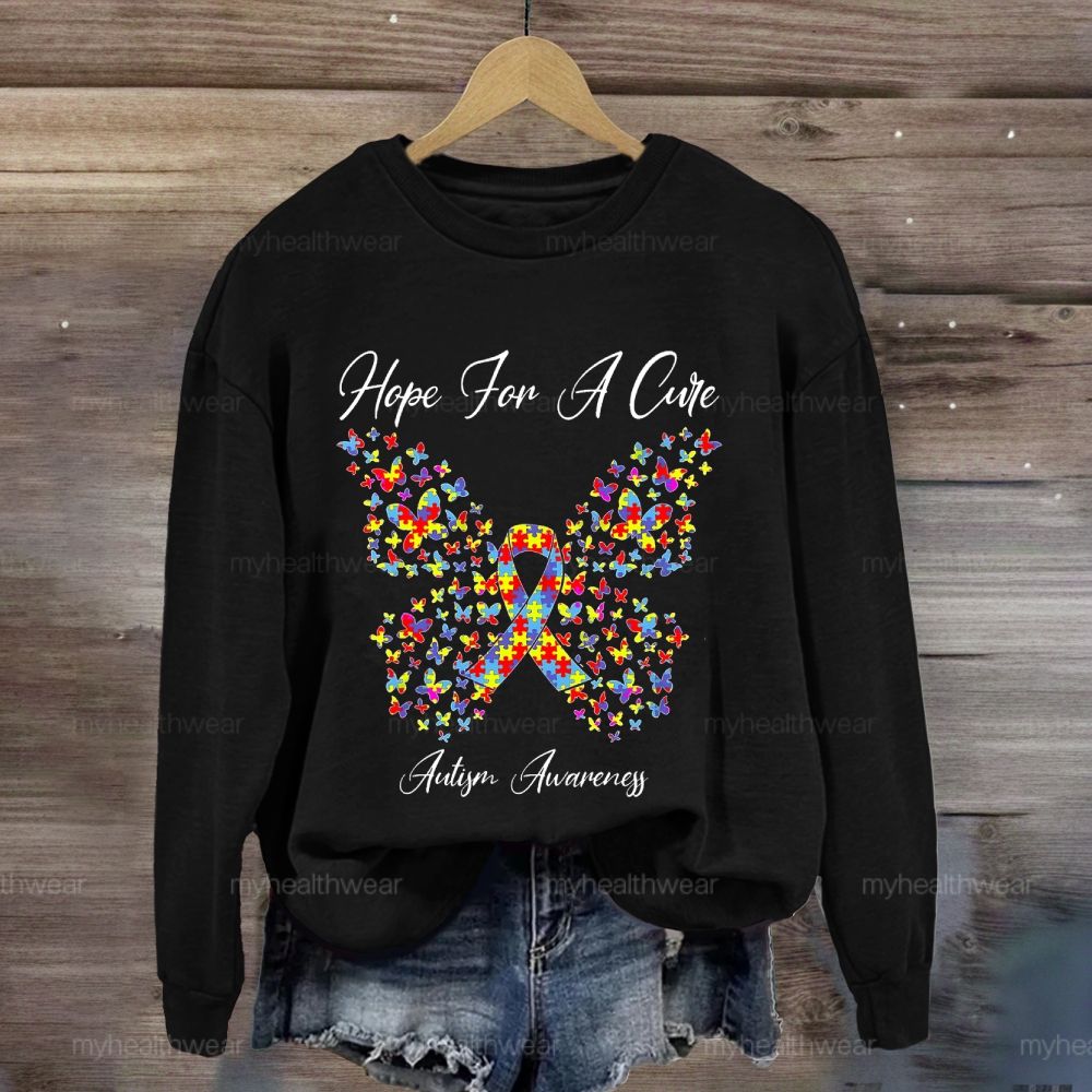Hope For A Cure Autism Awareness Sweatshirt