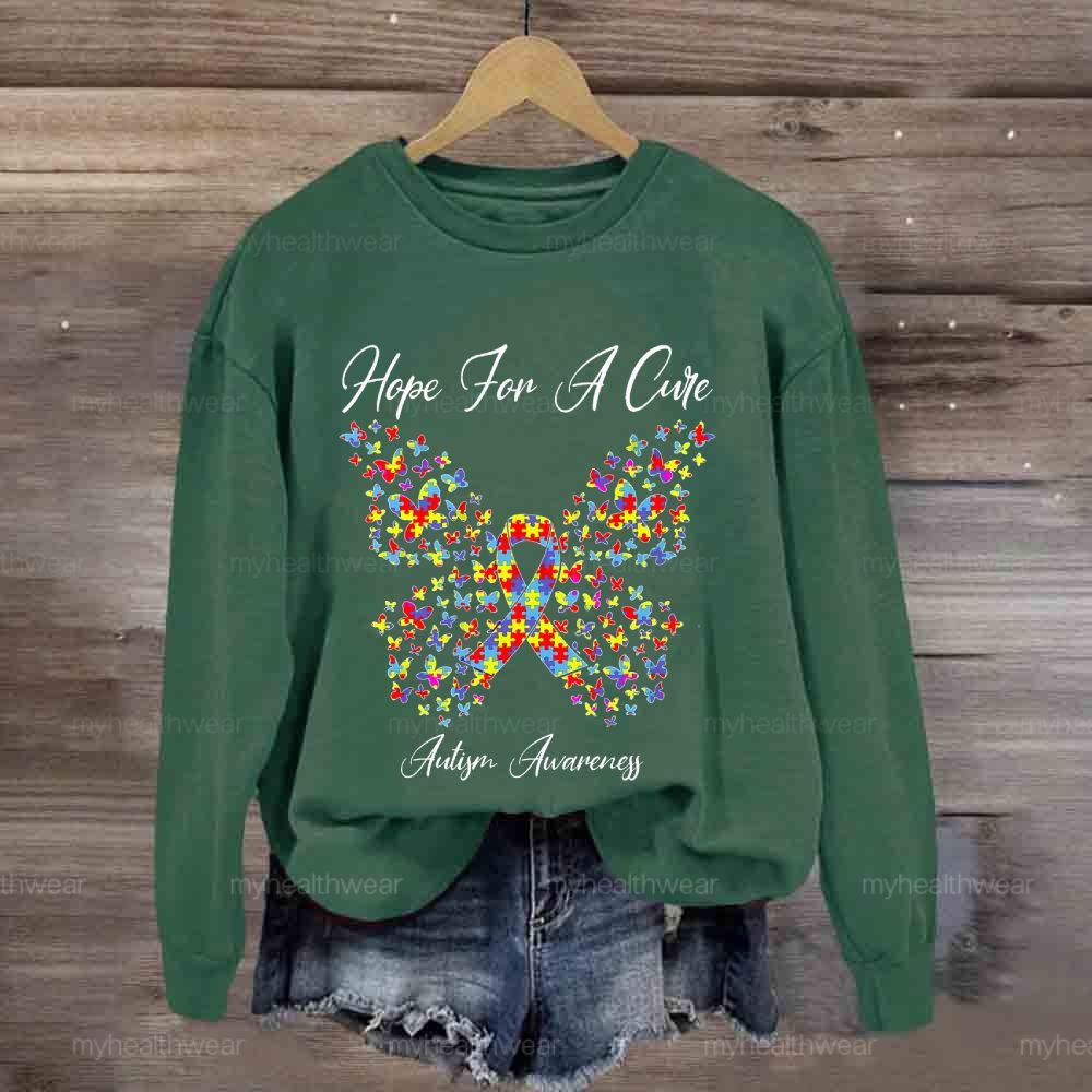 Hope For A Cure Autism Awareness Sweatshirt