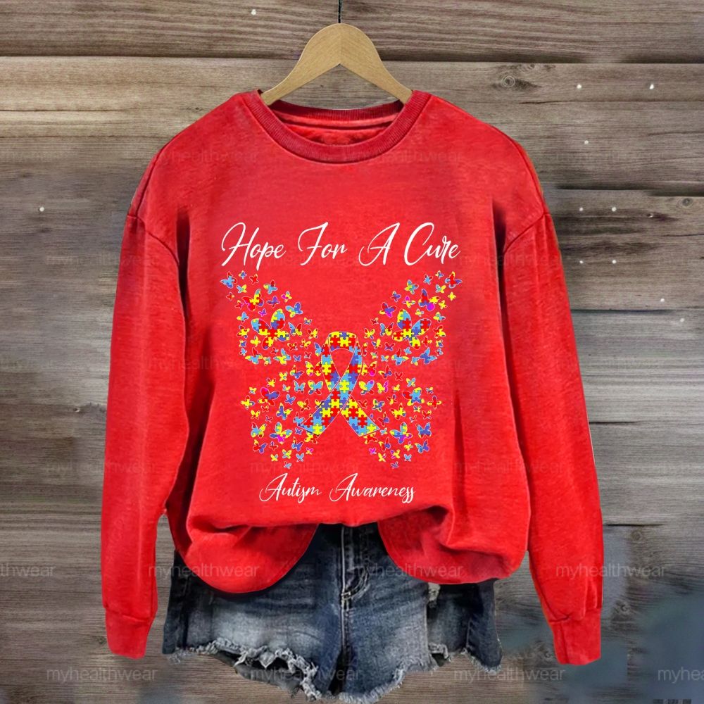 Hope For A Cure Autism Awareness Sweatshirt