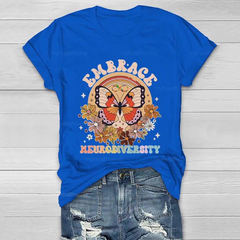 Embrace Neurodiversity Butterfly Healthwear T-shirt