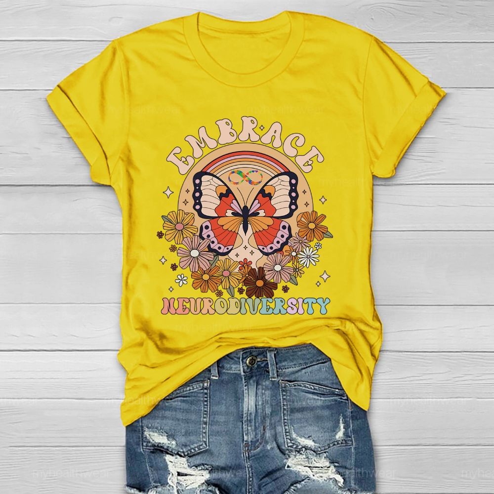 Embrace Neurodiversity Butterfly Healthwear T-shirt
