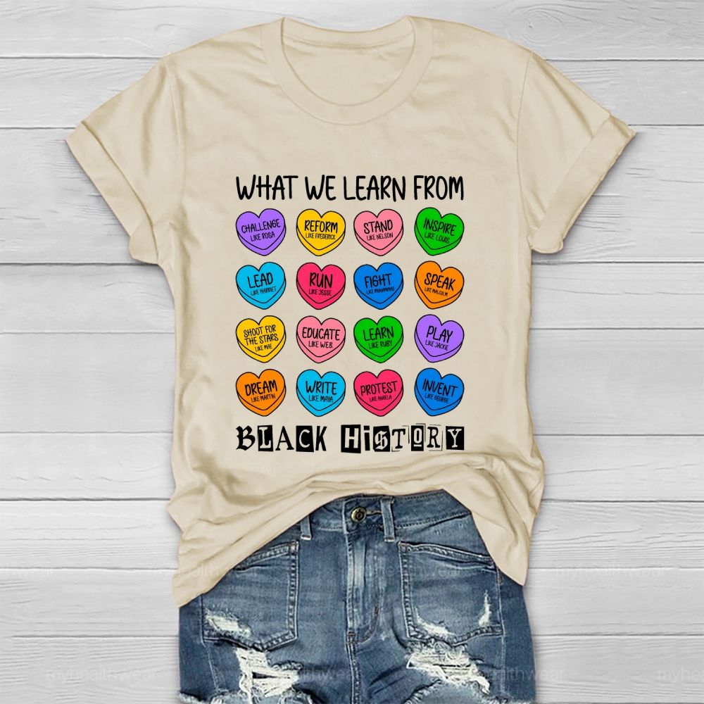 What We Learn From Black History Healthwear T-shirt