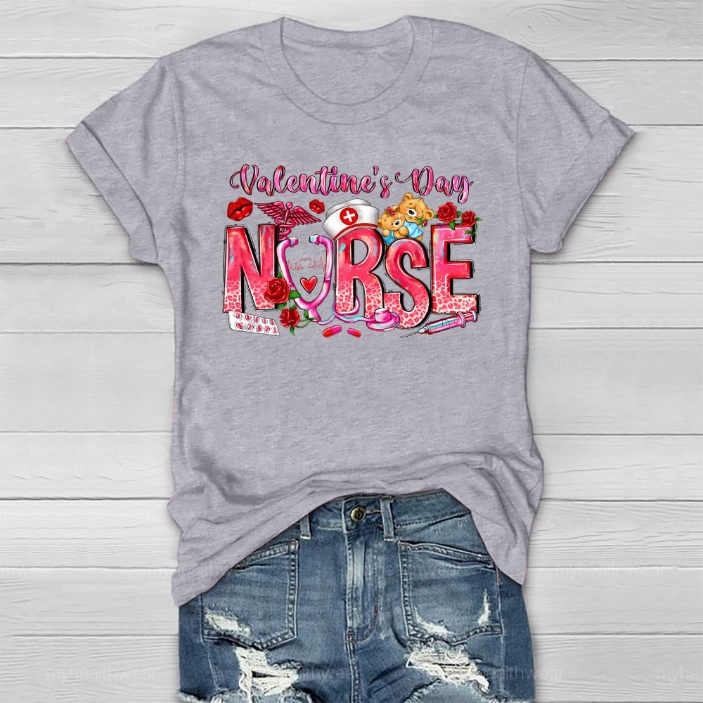 Valentine's Day Nurse Healthwear T-shirt